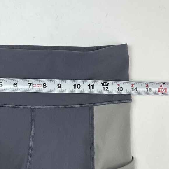 Athleta Colorblock Up for Anything Leggings Gray Grey White Size S Silver Bells - Picture 8 of 14